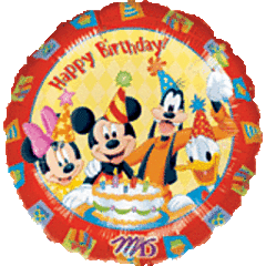 Happy Birthday Characters Mylar Balloons