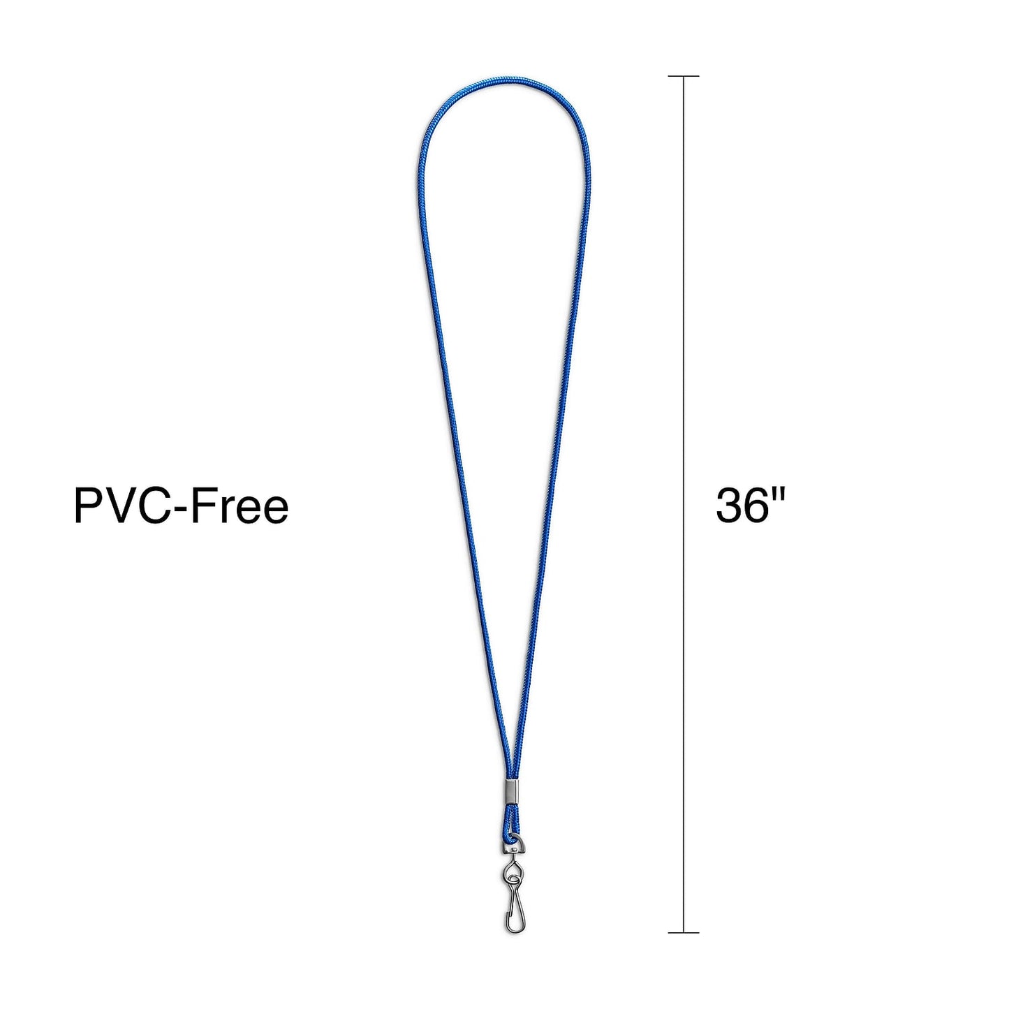 Lanyards with Swivel Hook blue- 5 /PK : 36"