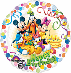 Happy Birthday Characters Mylar Balloons