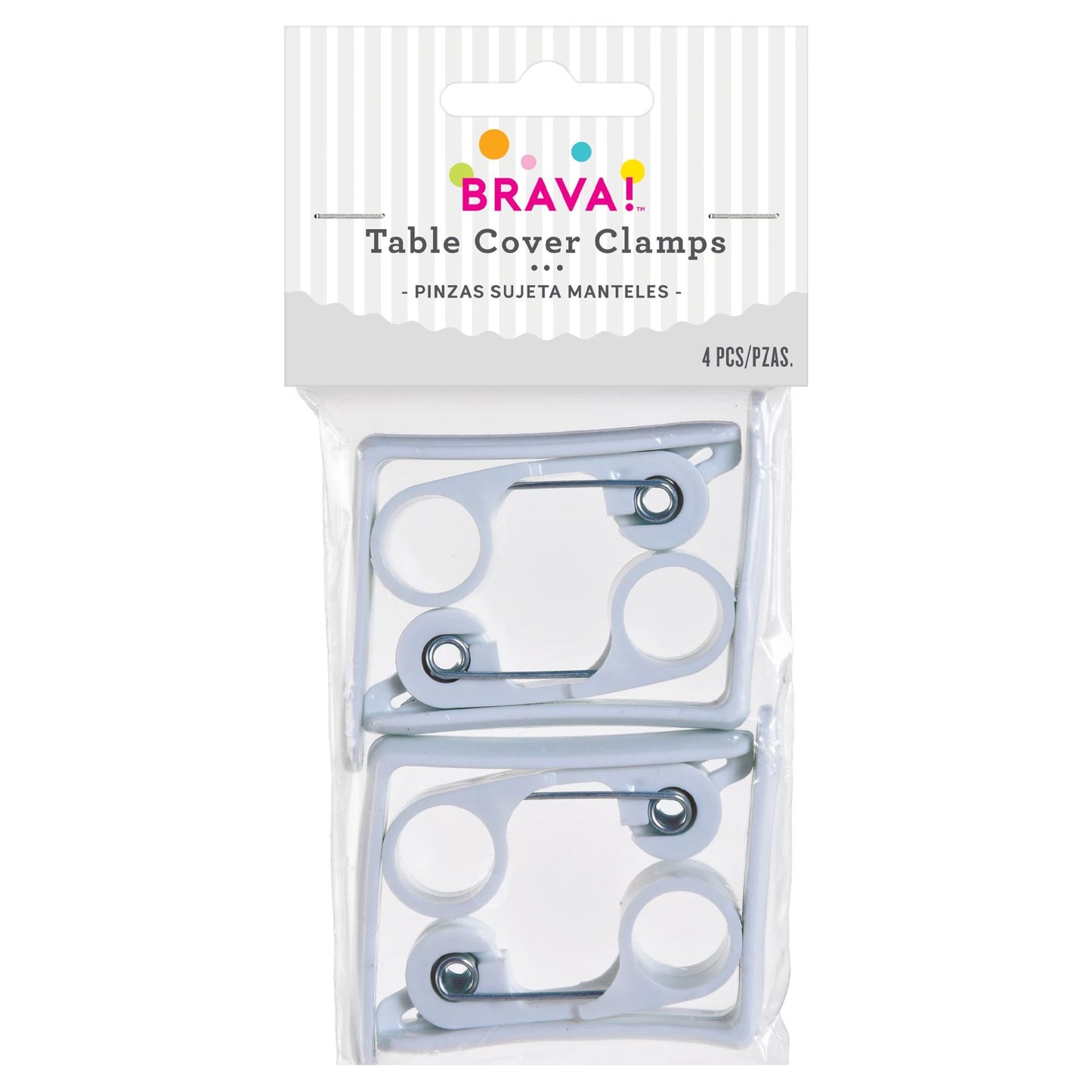 TABLECOVER CLIPS: WHITE 4 PACK-5005