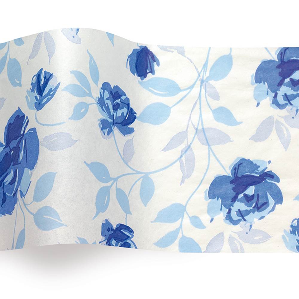 PRINTED TISSUE: WEDGEWOOD BLOSS-10/PK 20" X 30"