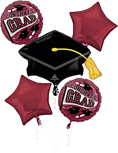 MYLAR - School Colors Be True to Your School - 5 Balloon Bundle