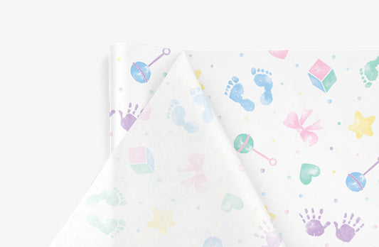 TISSUE PAPER: BABY PRINT-10 SHEETS PER SLEEVE