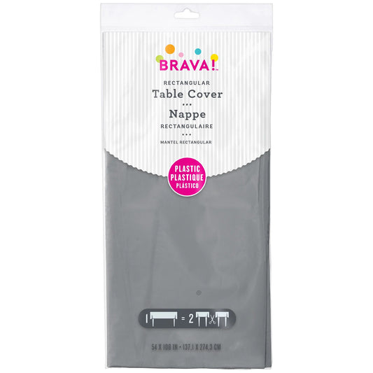 TABLE COVER: SILVER 54" x 108"