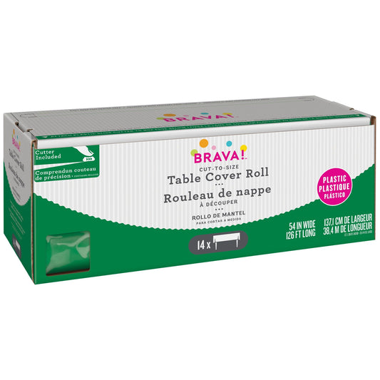 BANQUET ROLL: GREEN   54" x 126' FESTIVE GREEN