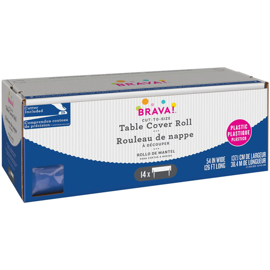 BANQUET ROLL: BLUE  54" x 126' BRIGHT ROYAL BLUE