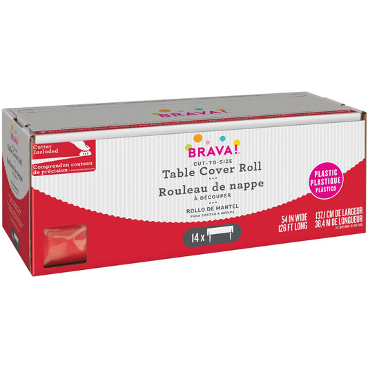 BANQUET ROLL: RED 54" x 126' Apple Red