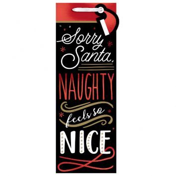 BOTTLE BAG SORRY SANTA-160505 : 14"x5"x5" (WINE BAG
