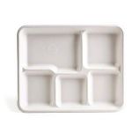 5 Compartment Tray - White