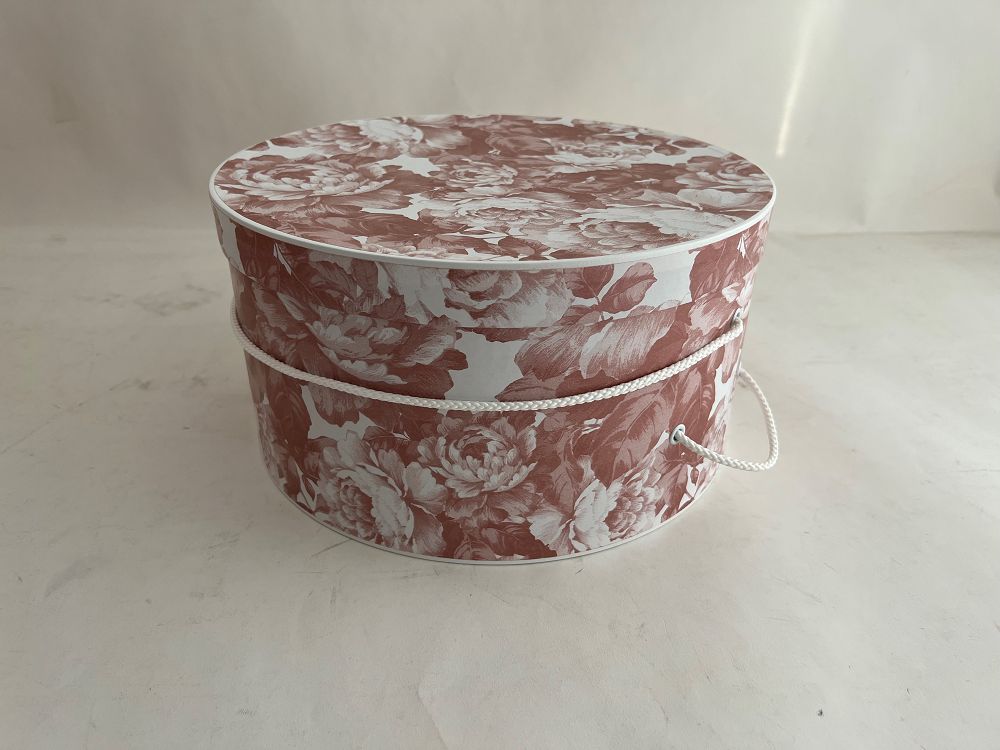 HATBOX SET: PINK PEONY FLOWER-12,14,16,18