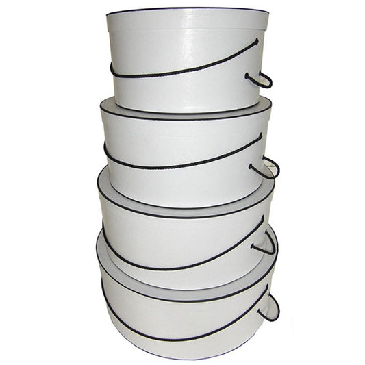HATBOX SET:  WHITE CROCODILE-W/CORD   some sold as individual :