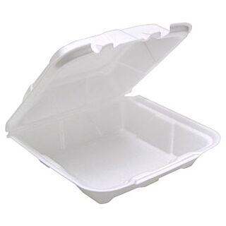 CLAMSHELL: 8X8X3  WHITE FOAM-: