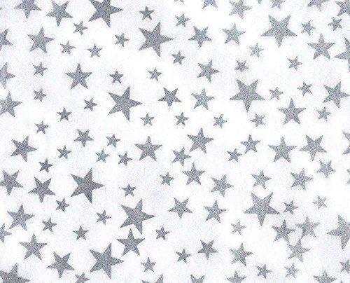 TISSUE PAPER: SILVER STARS sold 10 sheets per pack -SD#327-240 A : 20X30