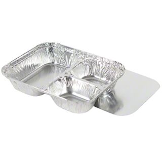 CONT FOIL 3 COMP HI DIVIDER COMBO 200/CS W/BOARD LID