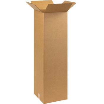 Tall Corrugated Box , 10" x 10" x 36", Kraft, 10x10x36 10 x 10 x 36