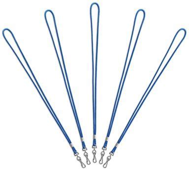 Lanyards with Swivel Hook blue- 5 /PK : 36"
