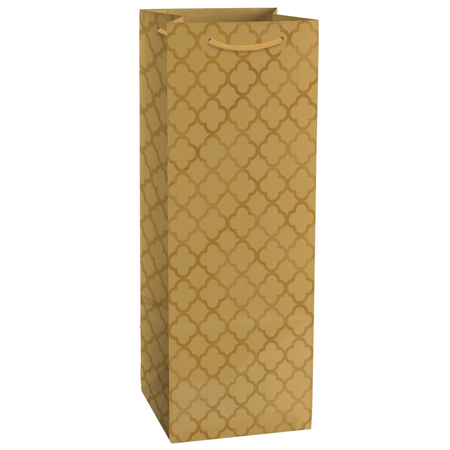Printed Glossy - Gold  Bottle Bag (wine bag)