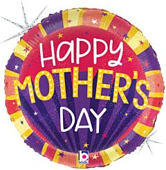 MYLAR: 18" Mother's Day Stars