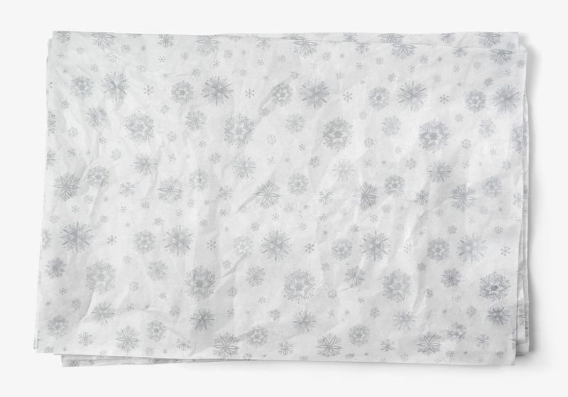 TISSUE PAPER: DIAMOND SNOWFLAKE-5 SHEETS 20X30