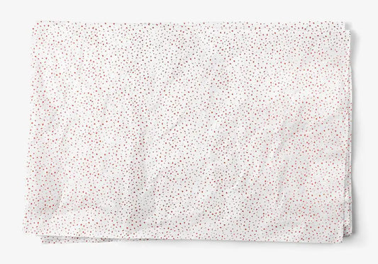 TISSUE PAPER:  WHITE ON RED REFLEC 5 SHEETS HS1001-200 C: 20X30