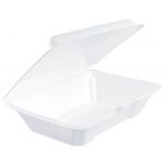 CLAMSHELL: 9X6X3 WHITE FOAM-GEN-20500V : 9X6X3