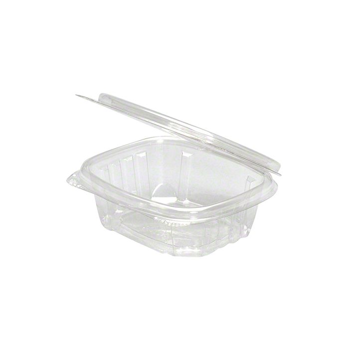 Genpak 4 oz Hinged Clear-GEN-AD04 : 4X3X1 4OZ