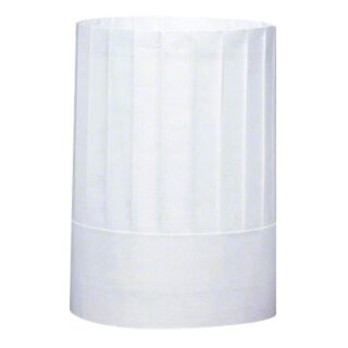CHEF HAT: 10"  WHITE